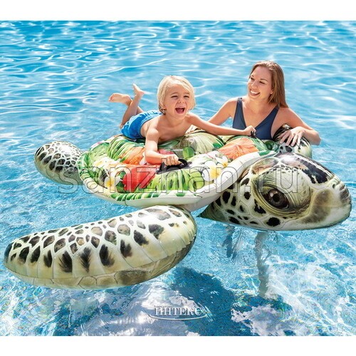 Большая надувная игрушка 191*170 см для плавания Морская Черепаха Intex 57555