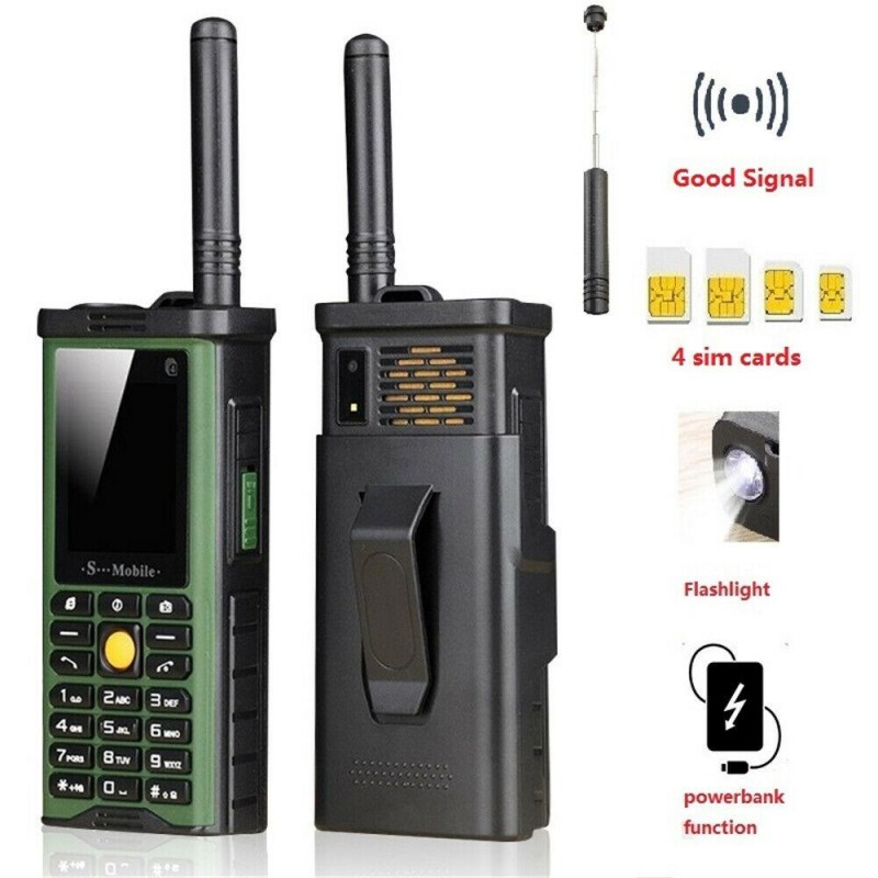 Телефон кнопочный на 4 сим карты S-G8800 S Mobile с функцией Power Bank и антенной