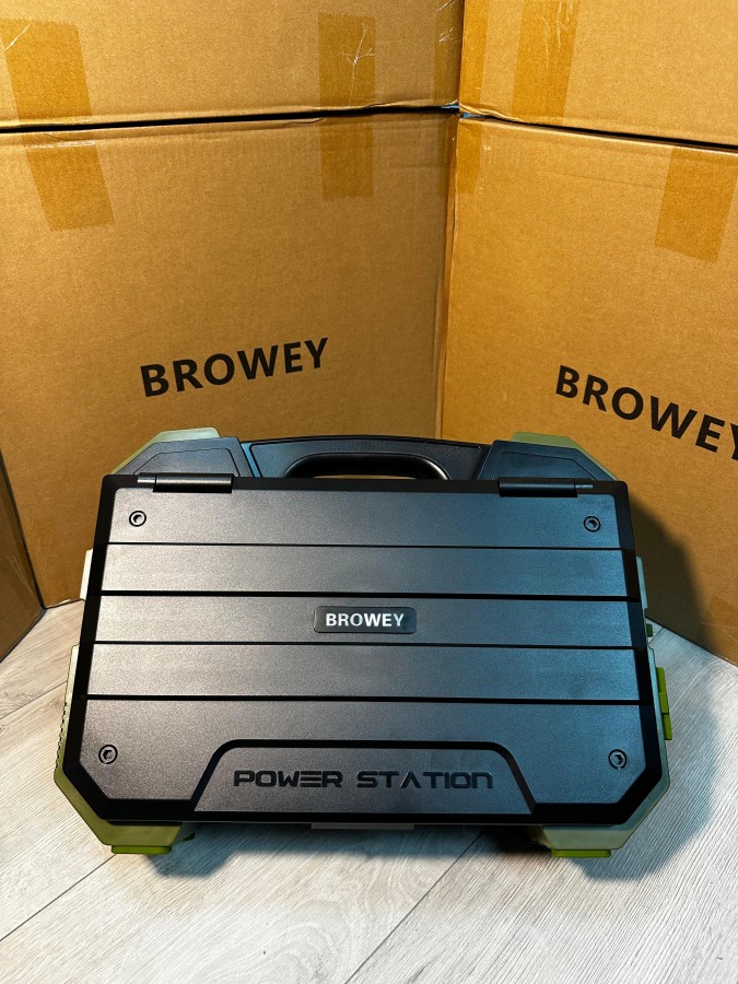 Портативный генератор Browey 1600W с солнечной панелью 40W акб 320000 mAh 220V