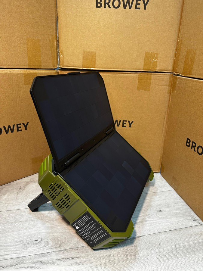 Портативный генератор Browey 1600W с солнечной панелью 40W акб 320000 mAh 220V
