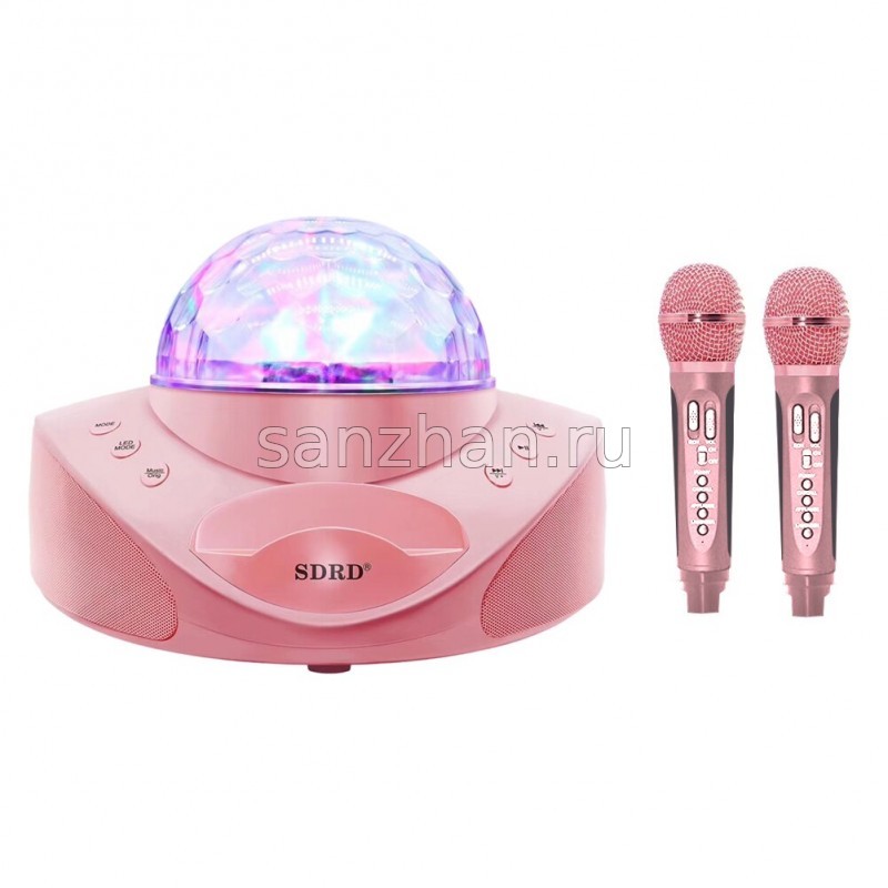 Беспроводная стерео караоке система Magic Karaoke SDRD SD-308 (Розовая)