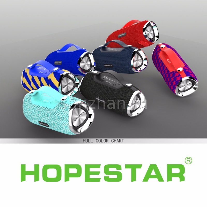 Влагозащищенная портативная стерео колонка Hopestar H40 (Bluetooth, MP3, AUX, Mic) + Функция Power Bank