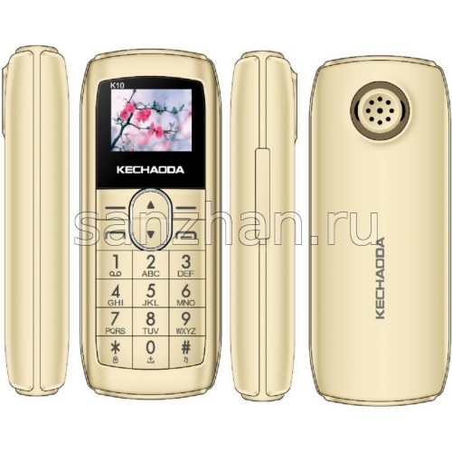 Мини телефон-гарнитура KECHAODA K10 с функцией изменения голоса (Золото)