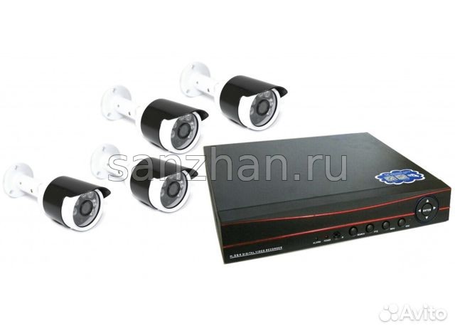 Комплект IP видеонаблюдения 4 камеры  XPX K3904 (5 Mp)