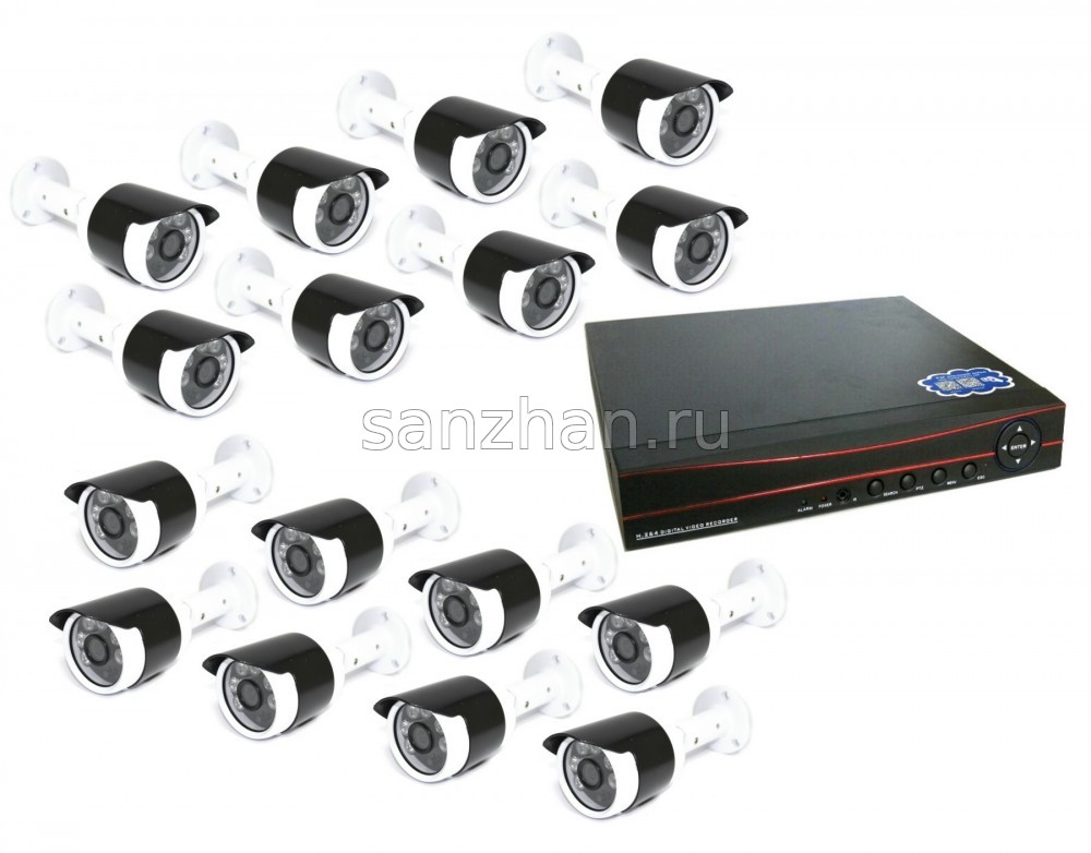 Комплект  IP видеонаблюдения 16 камер  XPX K3916 (5 Mp)