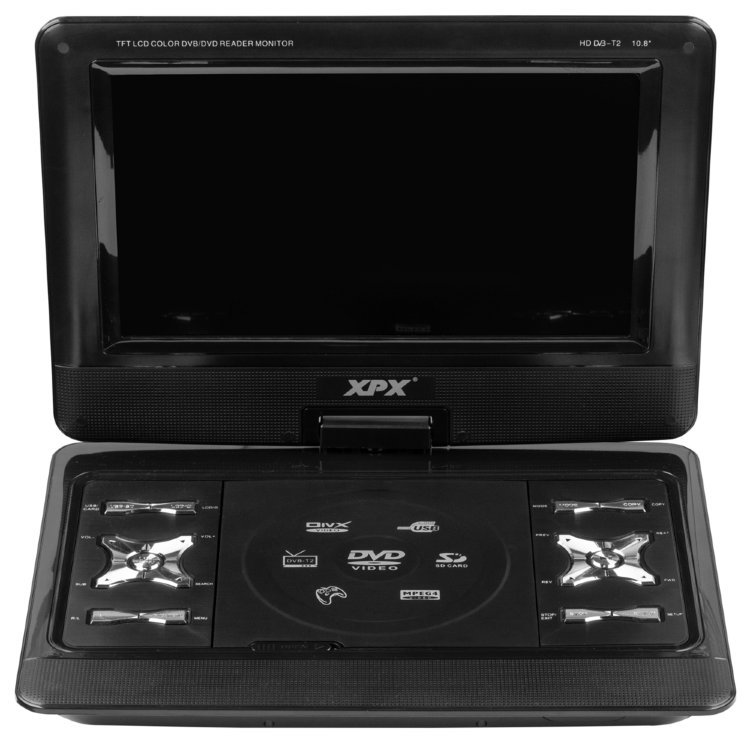 Портативный цифровой DVD-плеер 10" XPX EA-1049D с тюнером DVB-T2 (3D / USB / SD / Game) (Корея)