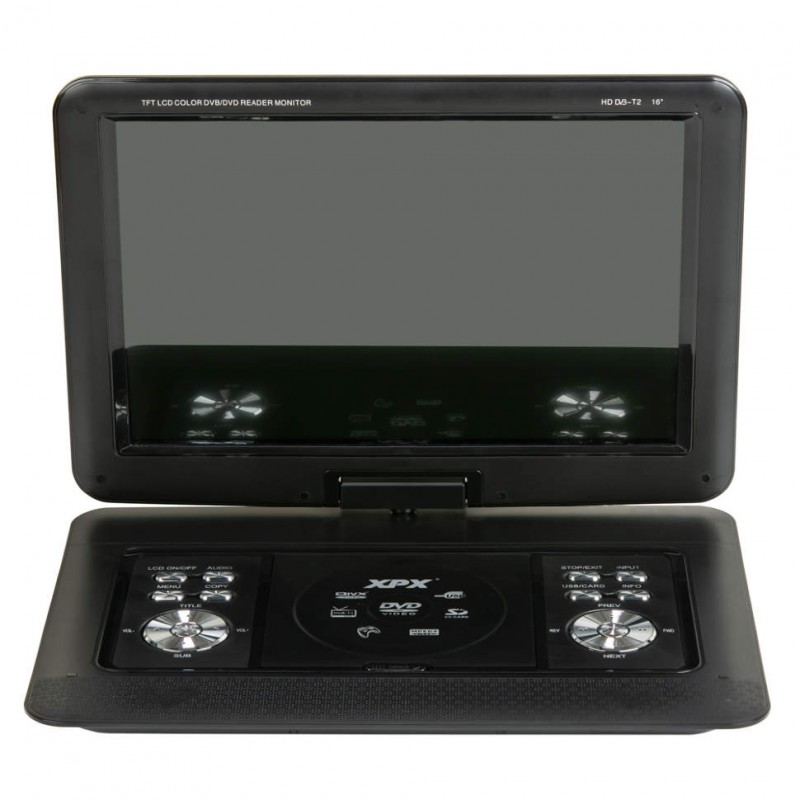 Портативный цифровой DVD-плеер 16" XPX EA-1669D с тюнером DVB-T2 (3D / USB / SD / Game) (Корея)