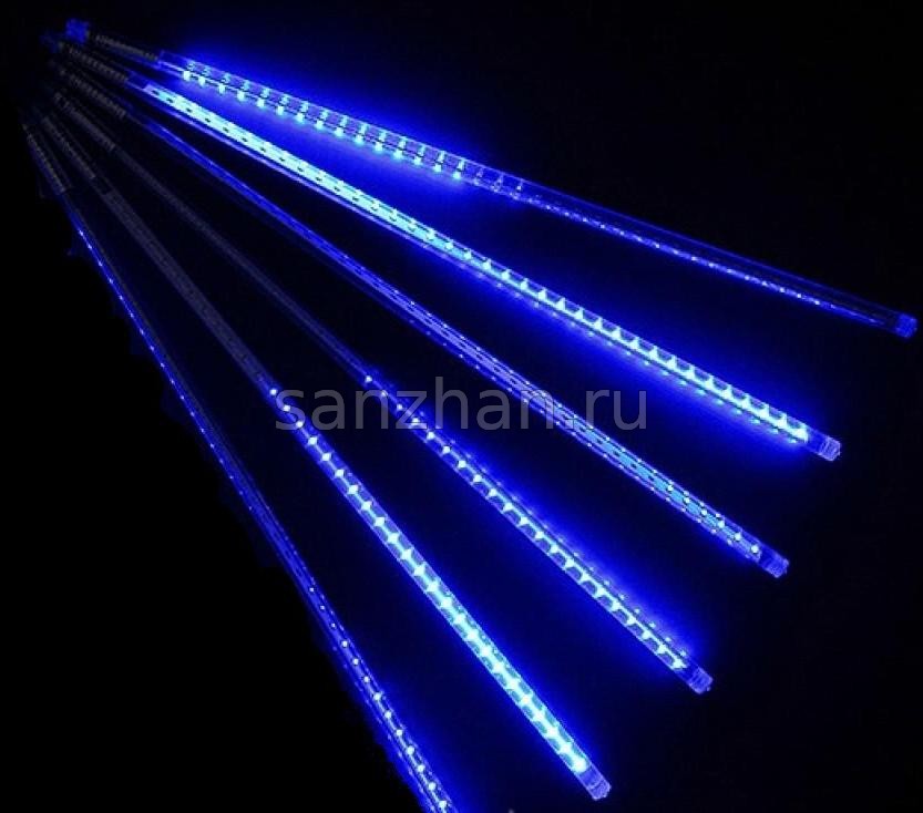 Гирлянда уличная "Тающие сосульки" светодиодная, 7 шт/комплект х 80 см Синий