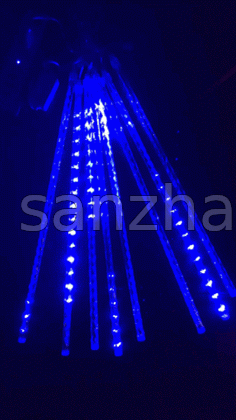 Гирлянда уличная "Тающие сосульки" светодиодная, 7 шт/комплект х 80 см Синий