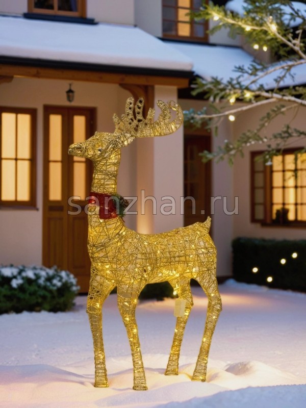 Новогодняя уличная фигура Олень светящийся 120 см