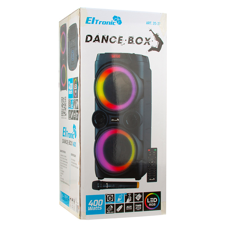 Колонка ElTronic 20-37 DANCE BOX 400 динамик 2шт/10" с TWS (40 Ватт)