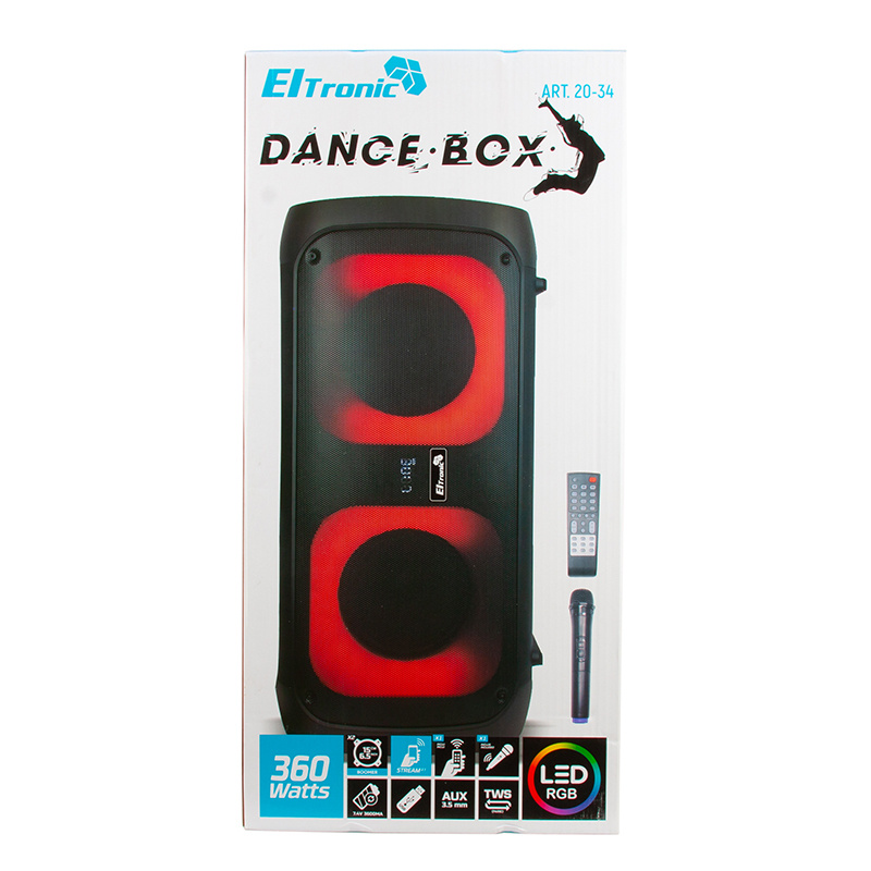 Колонка ELTRONIC 20-34 DANCE BOX 300 динамик 2шт/6.5" с TWS (30 Ватт)