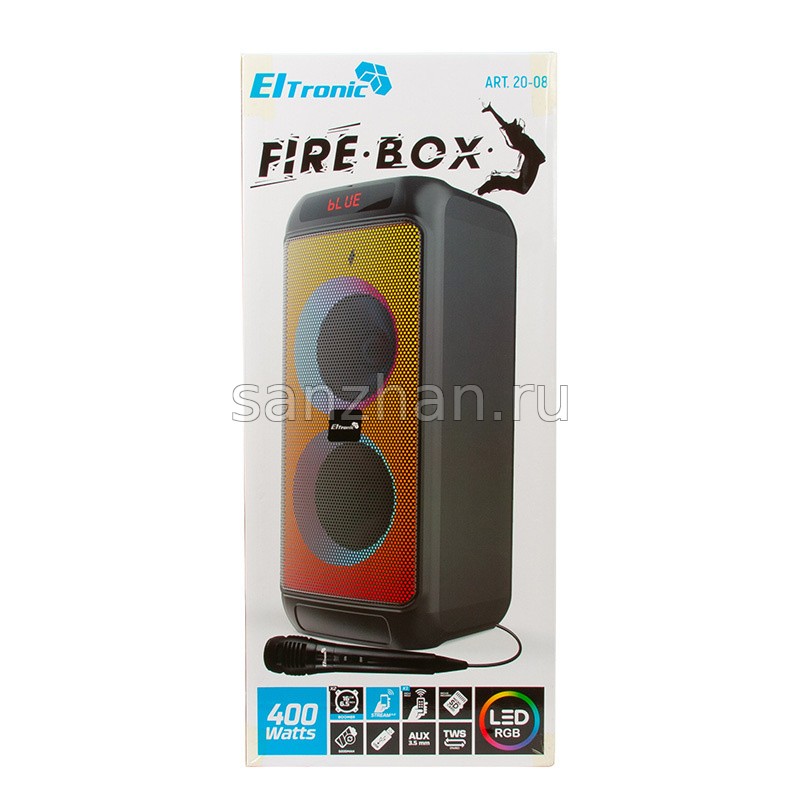 Колонка ELTRONIC 20-08 FIRE BOX 400 динамик 2шт/6.5" с TWS (40 Ватт)