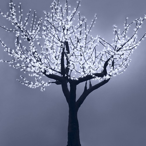 Светодиодное дерево Сакура 1,5 м, 240 LED с керамическим стволом (белое)