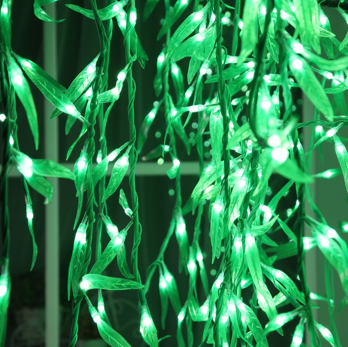 Светодиодное дерево Ива 1.6 м 240 Led уличное IP65 24V (зеленое)