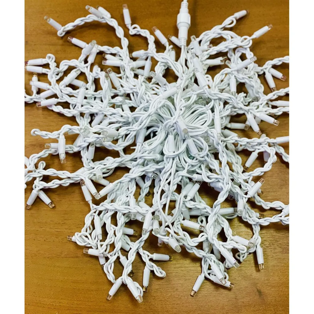 Гирлянда Бахрома уличная 3 метра IP65 120 LED мерцающая (Холодный белый) белый провод