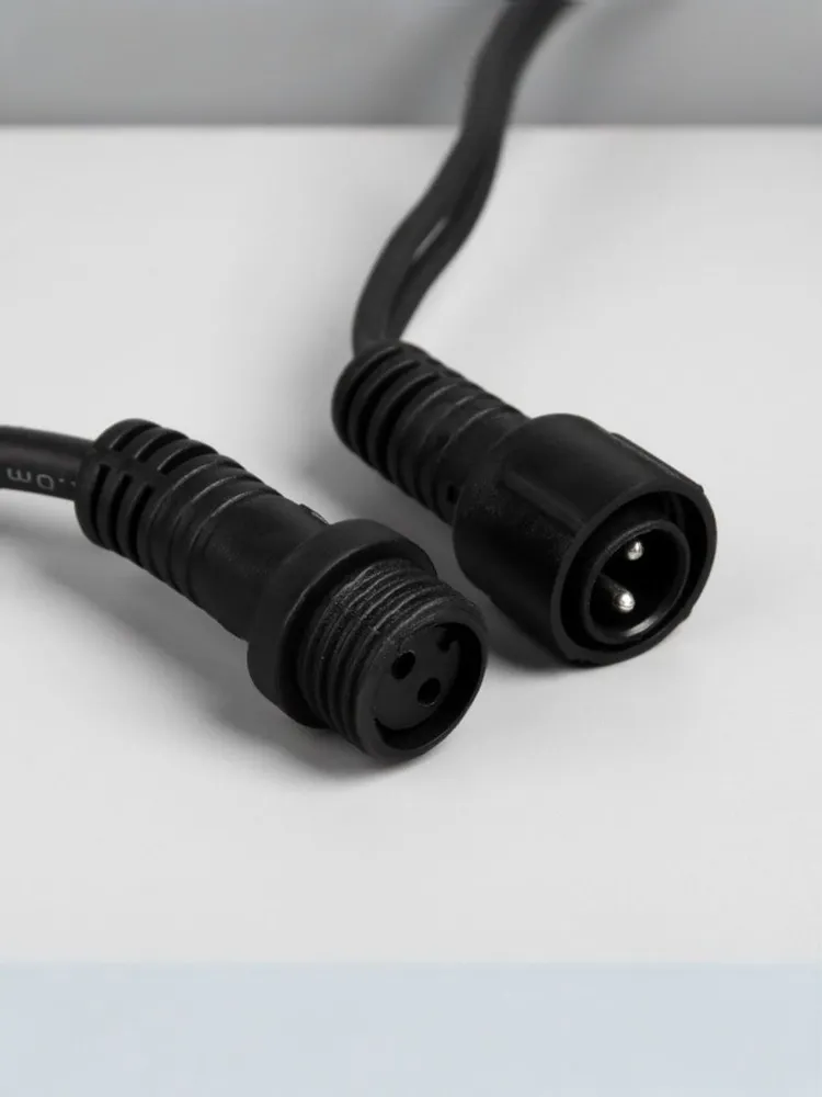 Гирлянда Бахрома уличная 12 м IP65 408 LED мерцающая (Белый теплый) черный провод каучук