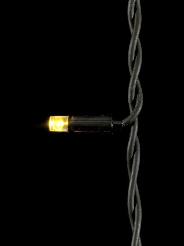 Гирлянда Бахрома уличная 12 м IP65 408 LED мерцающая (Белый теплый) черный провод каучук