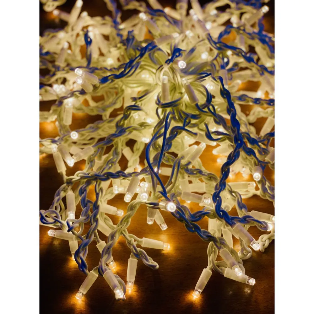 Гирлянда Бахрома уличная 30 метров IP65, 1200 LED с мерцанием (Белый теплый) белый провод