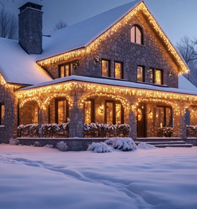 Гирлянда Бахрома уличная 30 метров IP65, 1200 LED с мерцанием (Белый теплый) белый провод