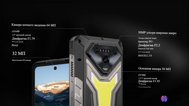 Смартфон Ulefone Armor 34 Pro Plus 16/512Gb с встроенным проектором